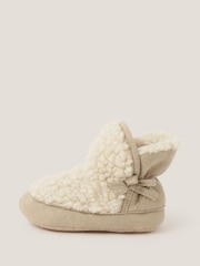 Monsoon Cream Baby Borg Bootie Shoes - Image 1 of 3