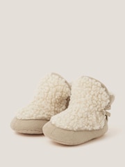 Monsoon Cream Baby Borg Bootie Shoes - Image 2 of 3