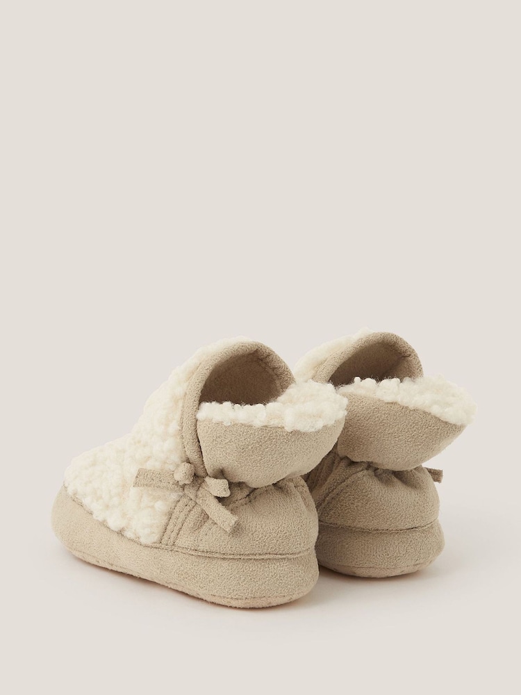 Monsoon Cream Baby Borg Bootie Shoes - Image 3 of 3