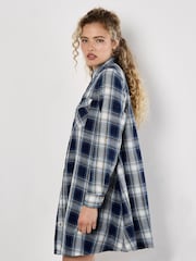 Apricot Blue Western Washed Check Dress - Image 3 of 4