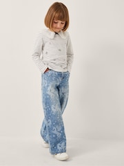 Monsoon Cream Jewel Stripe Collar Top - Image 1 of 1