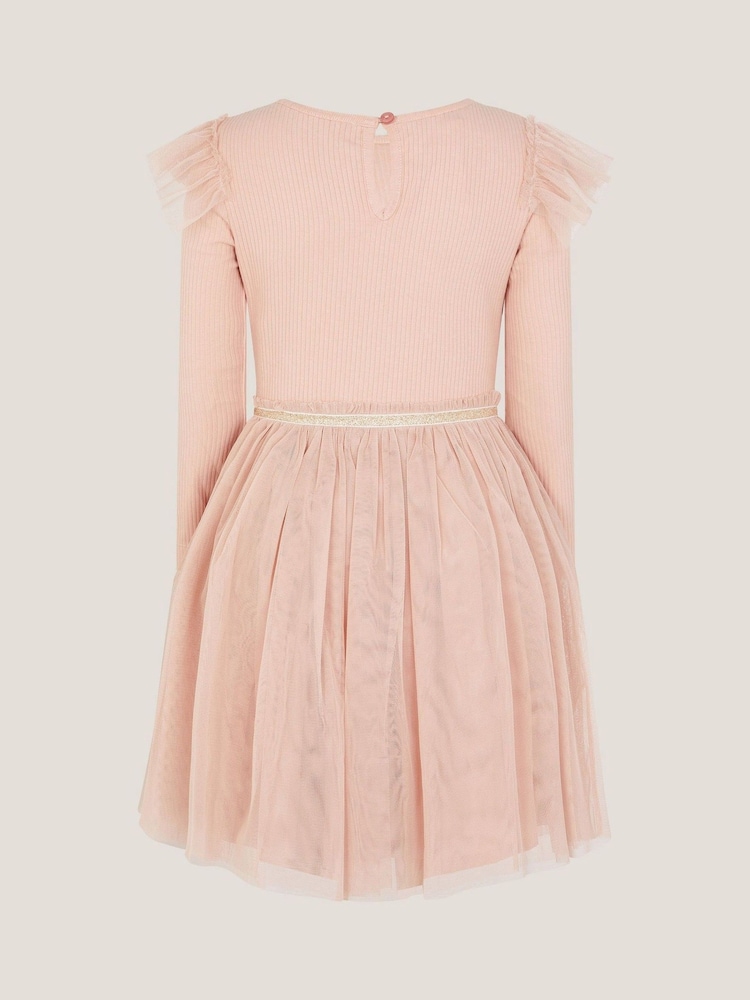 Monsoon Pink Unicorn Embellished Disco Dress - Image 2 of 3 Monsoon Pink Unicorn Embellished Disco Dress - Image 2 of 3
