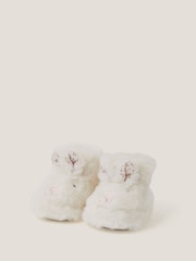 Monsoon Cream Baby Bunny Slipper Boots - Image 1 of 3