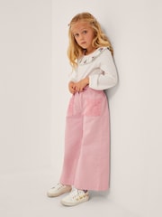 Monsoon Pink Crochet Pocket High Waist Trousers - Image 1 of 4