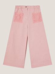 Monsoon Pink Crochet Pocket High Waist Trousers - Image 2 of 4