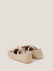 Monsoon Gold Baby Bow Glitter Walker Shoes - Image 3 of 3