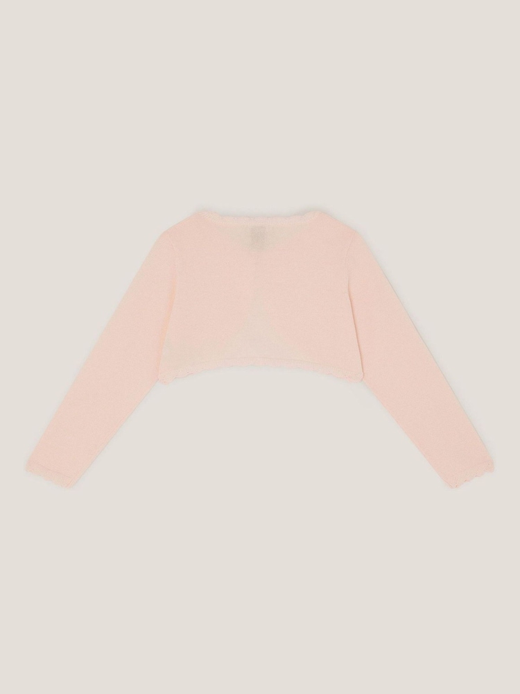 Monsoon Pink Maeve Bow Button Cardigan - Image 2 of 4