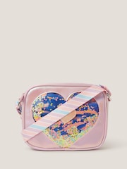 Monsoon Purple Confetti Heart Cross-Body Bag - Image 1 of 4