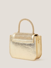 Monsoon Gold Mini Metallic Handbag - Image 2 of 4
