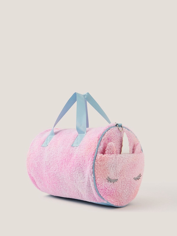 Monsoon Pink Unicorn Borg Sleepover Duffle Bag - Image 2 of 4 Monsoon Pink Unicorn Borg Sleepover Duffle Bag - Image 2 of 4