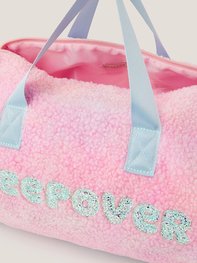 Monsoon Pink Unicorn Borg Sleepover Duffle Bag - Image 4 of 4 Monsoon Pink Unicorn Borg Sleepover Duffle Bag - Image 4 of 4