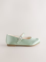 Green Wide Fit (G) Flower Girl Occasion Mary Jane Shoes - Image 2 of 5