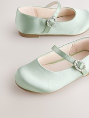 Green Wide Fit (G) Flower Girl Occasion Mary Jane Shoes - Image 5 of 5