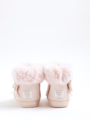 River Island Pink Bow Suedette Booties - Image 3 of 5
