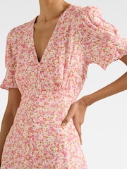 Forever New Pink Saffron Petite Printed Sun Dress - Image 5 of 5