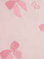 River Island Pink Bow Embellished Kickflare Top & Leggings Set - Image 4 of 5
