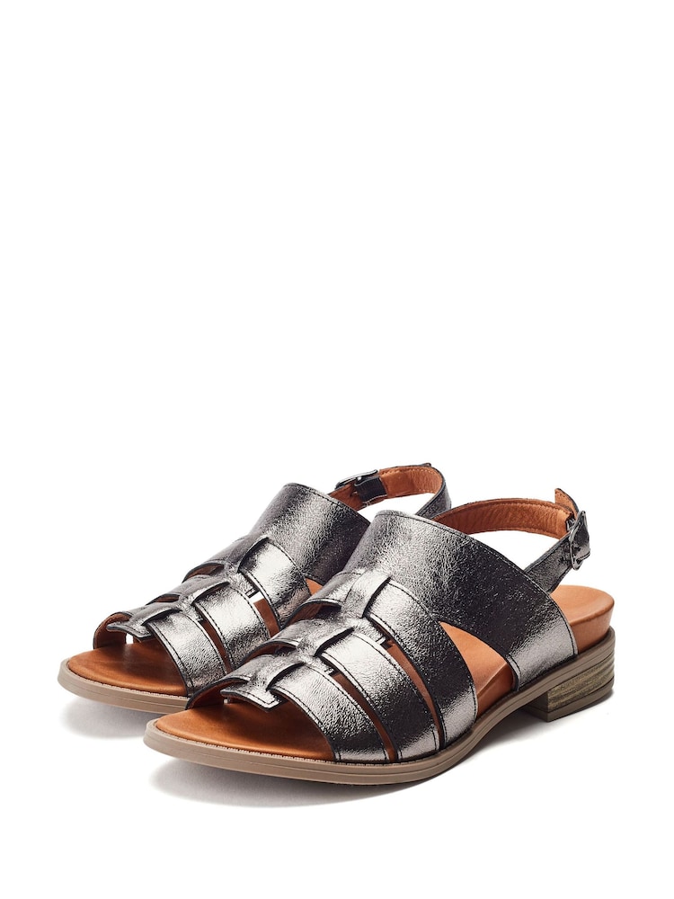 Moda in Pelle Mere Heeled Footbed Fisherman Sandals - Image 2 of 4 Moda in Pelle Mere Heeled Footbed Fisherman Sandals - Image 2 of 4