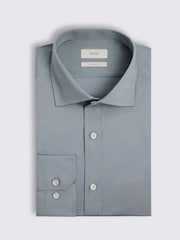 MOSS Tailored Fit Mid Blue Stretch Shirt - Image 3 of 3