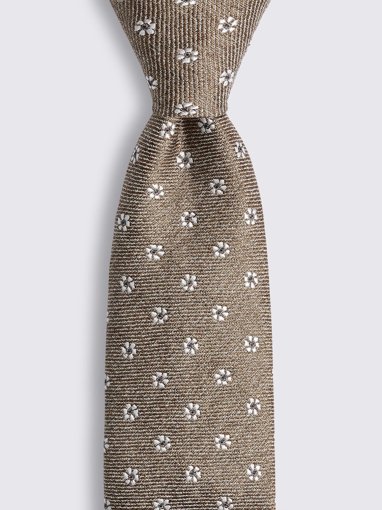 MOSS Brown Italian Medallion Tie - Image 2 of 2