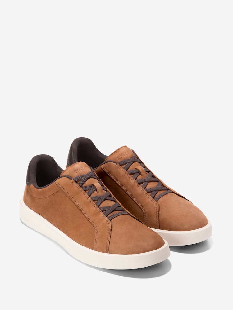 Cole Haan Mens Grand Crosscourt Daily Slip On Brown Trainers - Image 2 of 6