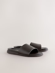 Brown Leather Slide Sandals - Image 1 of 6