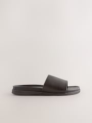 Brown Leather Slide Sandals - Image 3 of 6