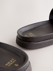 Brown Leather Slide Sandals - Image 6 of 6