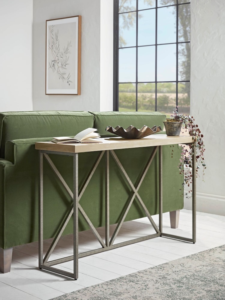 Cox & Cox Brown Tavira Console Table - Image 1 of 5