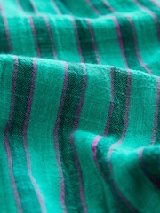 Teal/ Green Stripe - Pantaloni largi cu elastic în talie (3-16ani) - Imaginea 3 din 4