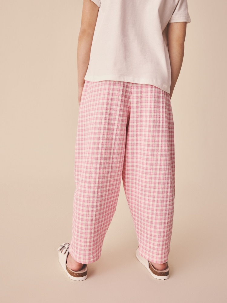 Rose Rayure - Pantalons Pullon Barrel (3-16ans) - Image 3 de 3