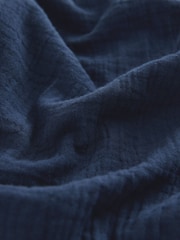 Navy Wide Leg Linen Trousers (3-16yrs) - Image 6 of 7