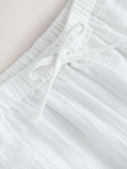 White Wide Leg Linen Trousers (3-16yrs) - Image 7 of 7