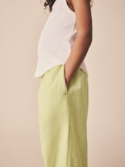 Lemon Yellow Wide Leg Linen Trousers (3-16yrs) - Image 3 of 7