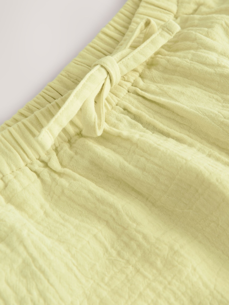 Lemon Yellow Wide Leg Linen Trousers (3-16yrs) - Image 7 of 7