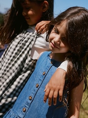 Black/ White Mono Gingham Barrel Leg Jumpsuit (3-16yrs) - Image 16 of 23