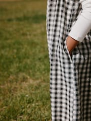 Black/ White Mono Gingham Barrel Leg Jumpsuit (3-16yrs) - Image 6 of 23