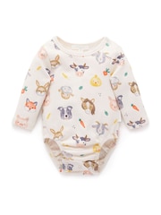 Purebaby Natural Farm Friends Thick Bodysuit - Image 3 of 6
