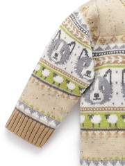 Purebaby Brown Sheep Dog Cardigan - Image 5 of 7