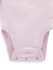 Purebaby Pink Bodysuits 2 Pack - Image 6 of 6