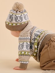 Purebaby Brown Sheep Dog Beanie - Image 1 of 3