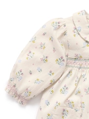 Purebaby Natural Smocked Dress - Image 5 of 7