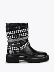 Kurt Geiger London Black Multi Strap Flat Boots - Image 2 of 5