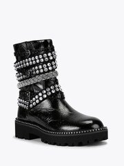 Kurt Geiger London Black Multi Strap Flat Boots - Image 3 of 5