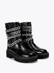 Kurt Geiger London Black Multi Strap Flat Boots - Image 4 of 5