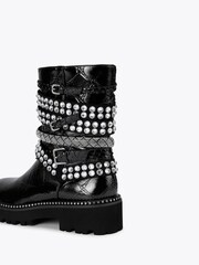 Kurt Geiger London Black Multi Strap Flat Boots - Image 5 of 5