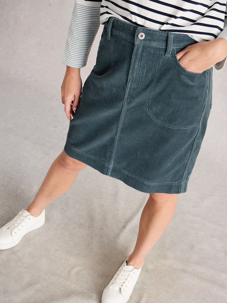 White Stuff Blue Tia Cord Skirt - Image 2 of 6 White Stuff Blue Tia Cord Skirt - Image 2 of 6