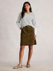 White Stuff Green Tia Cord Skirt - Image 1 of 6