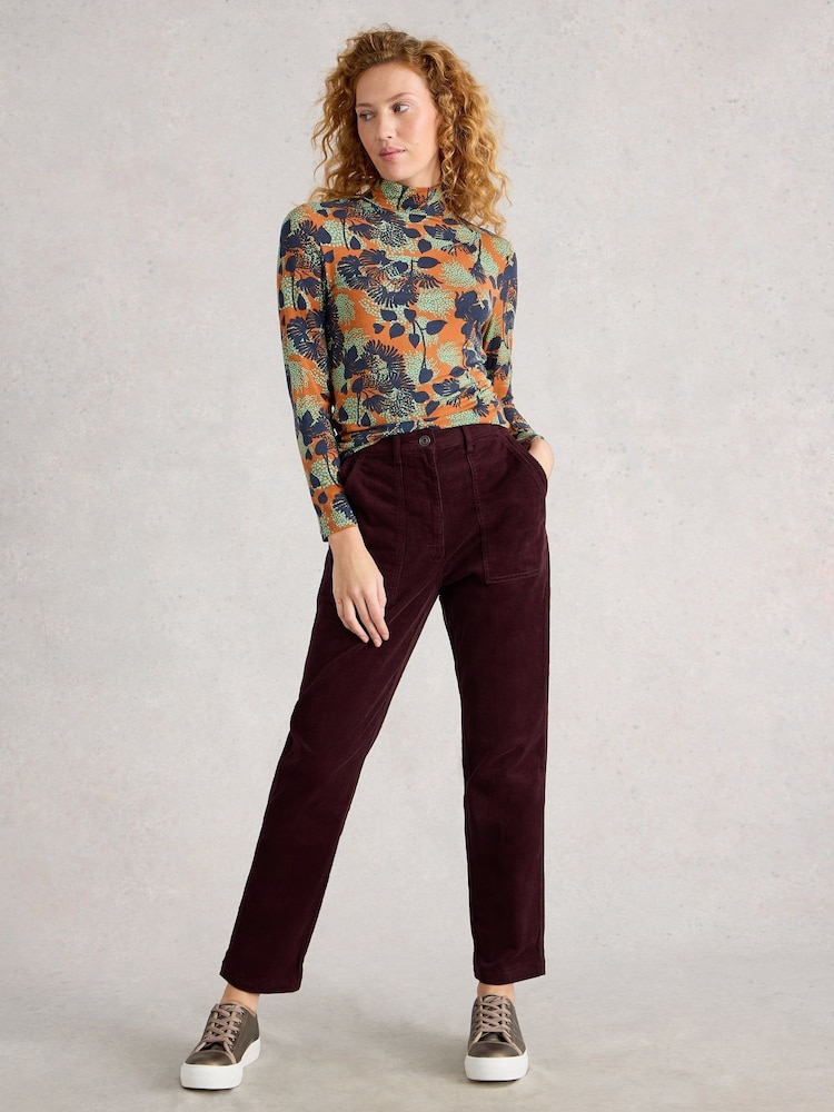 White Stuff Purple Twister Cord Trousers - Image 1 of 6