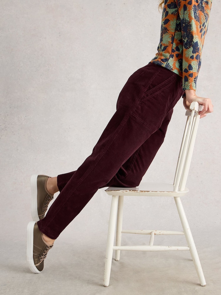 White Stuff Purple Twister Cord Trousers - Image 2 of 6