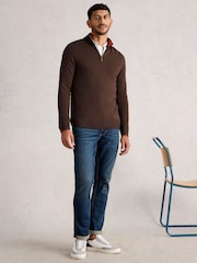 White Stuff Brown Newport Merino Funnel Jumper - Image 3 of 6